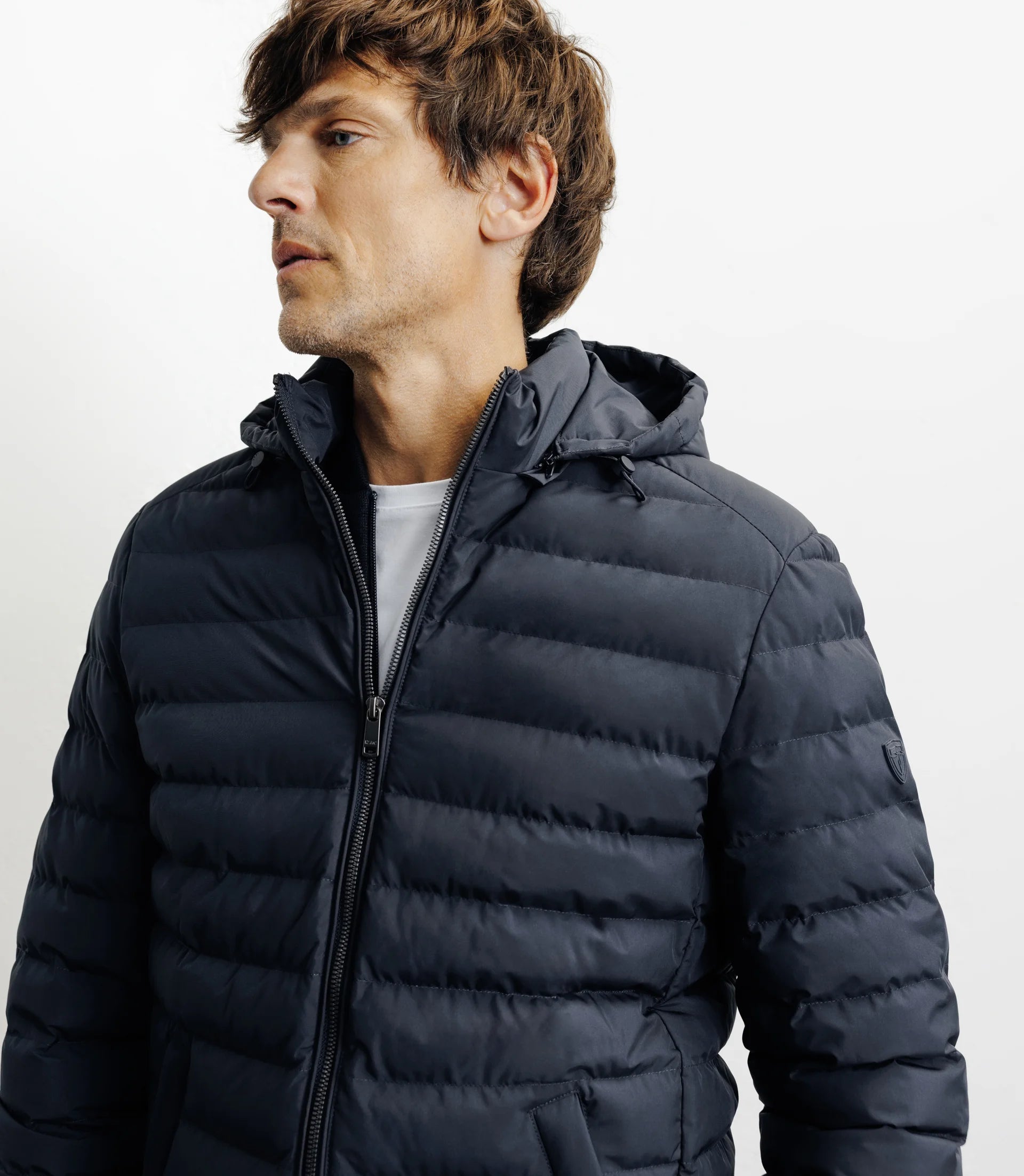 Jacke mit abnehmbarer Marinehaube