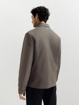 Blouson col chemise taupe - IZAC