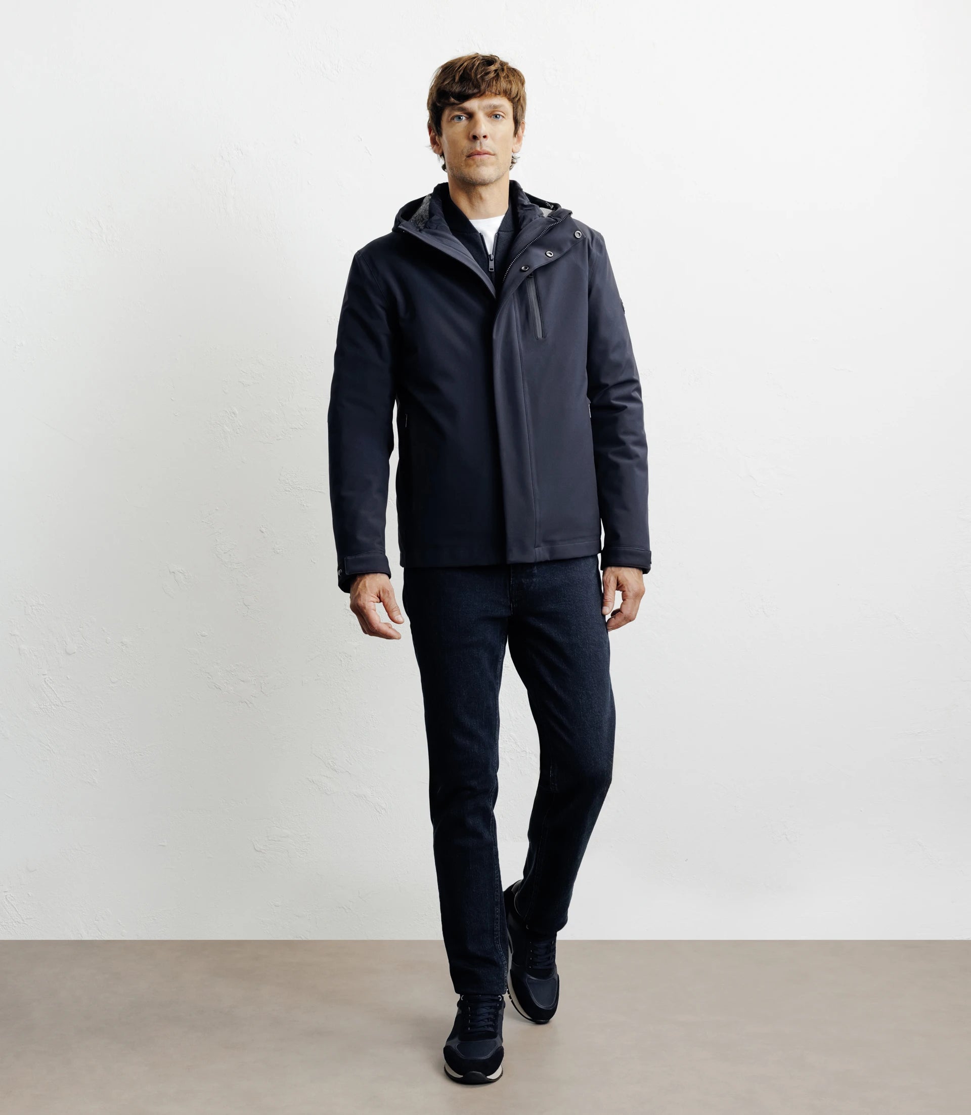 Parka courte 3 en 1 marine - IZAC