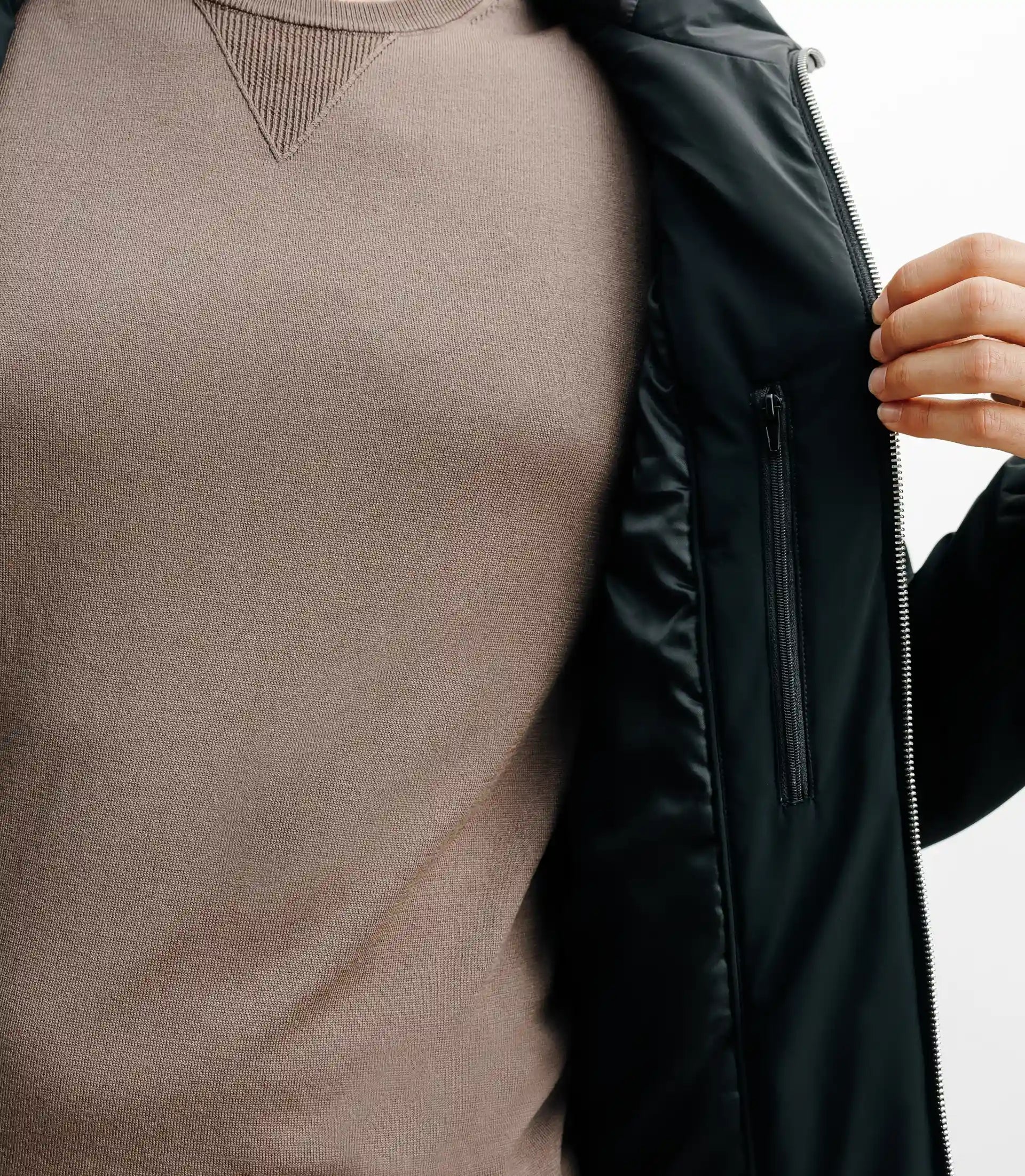 Blouson à capuche noir - IZAC