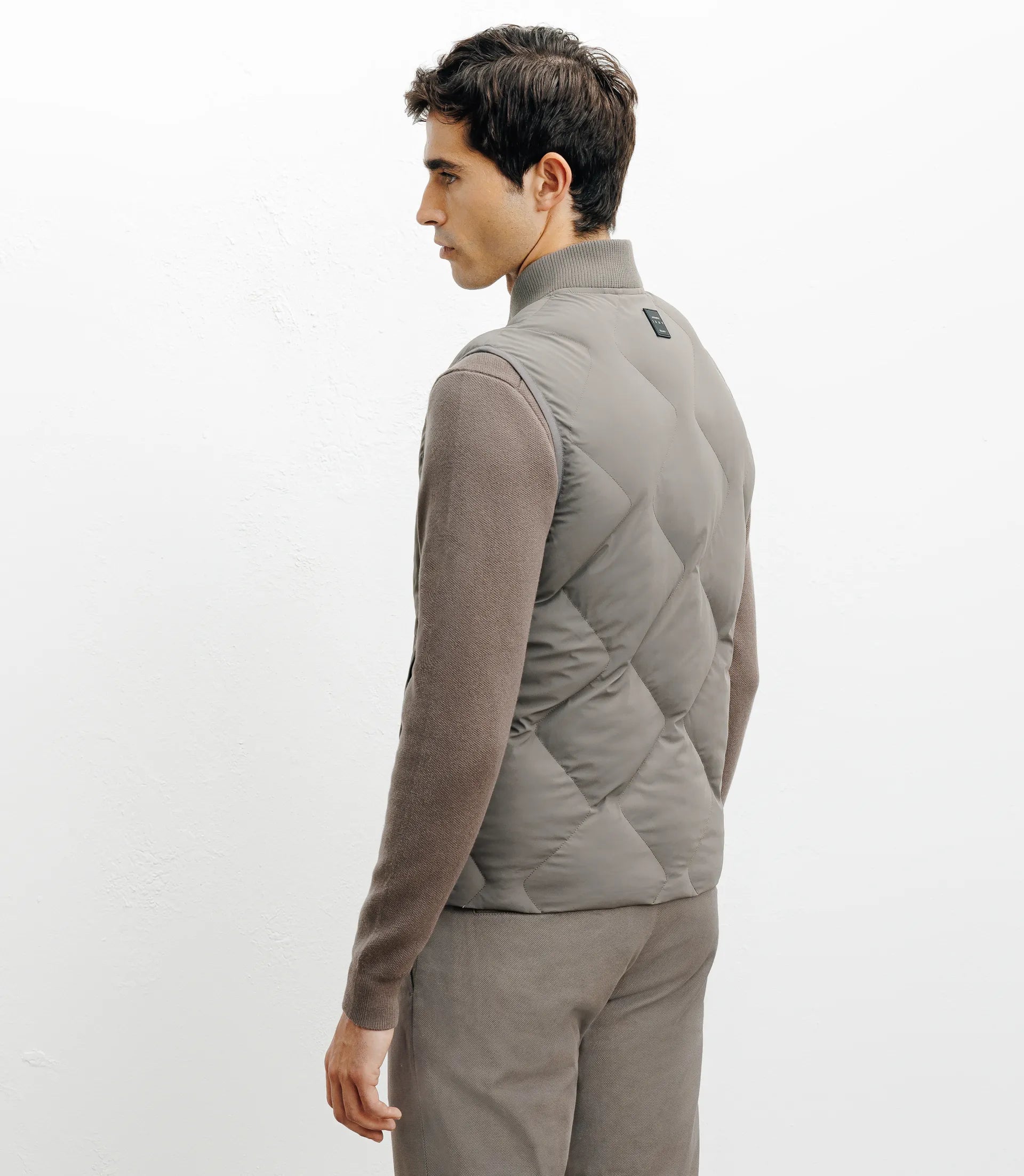 Doudoune sans manches taupe
