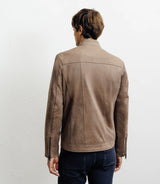 Blouson motard taupe - IZAC