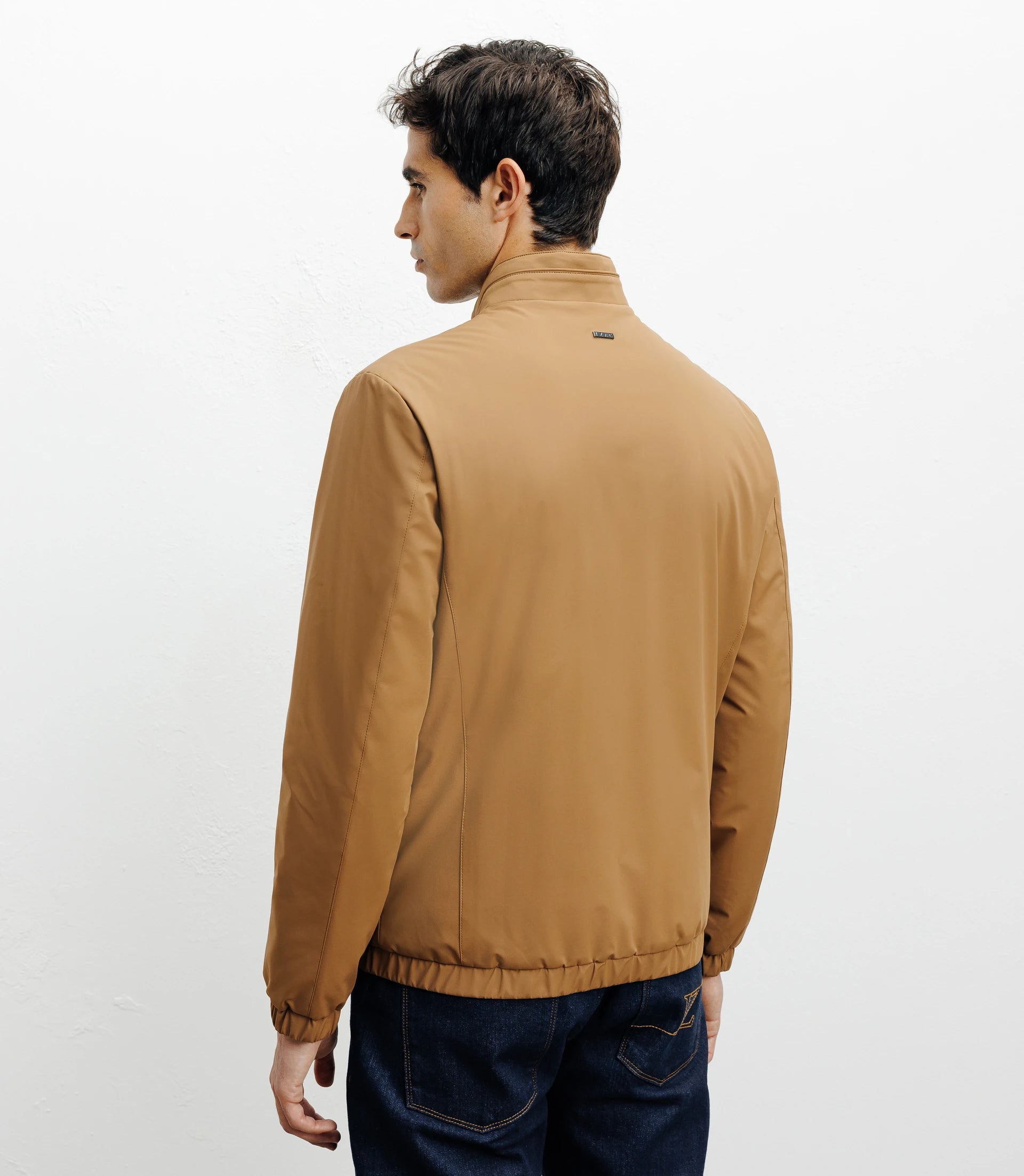 Blouson col chemise camel - IZAC