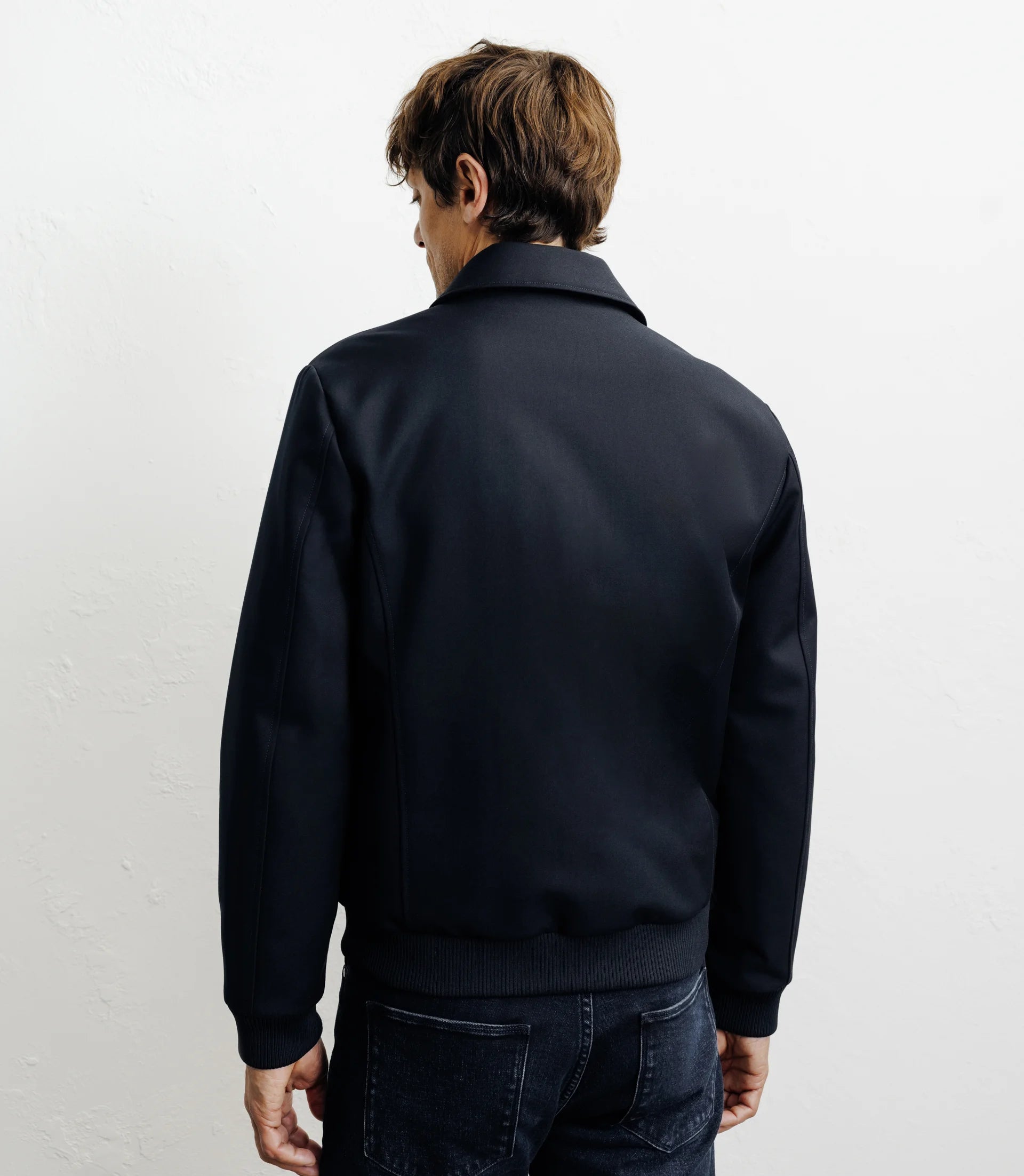 Blouson col chemise marine - IZAC