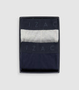 Lot de 2 boxers marine gris chiné KAXE - IZAC