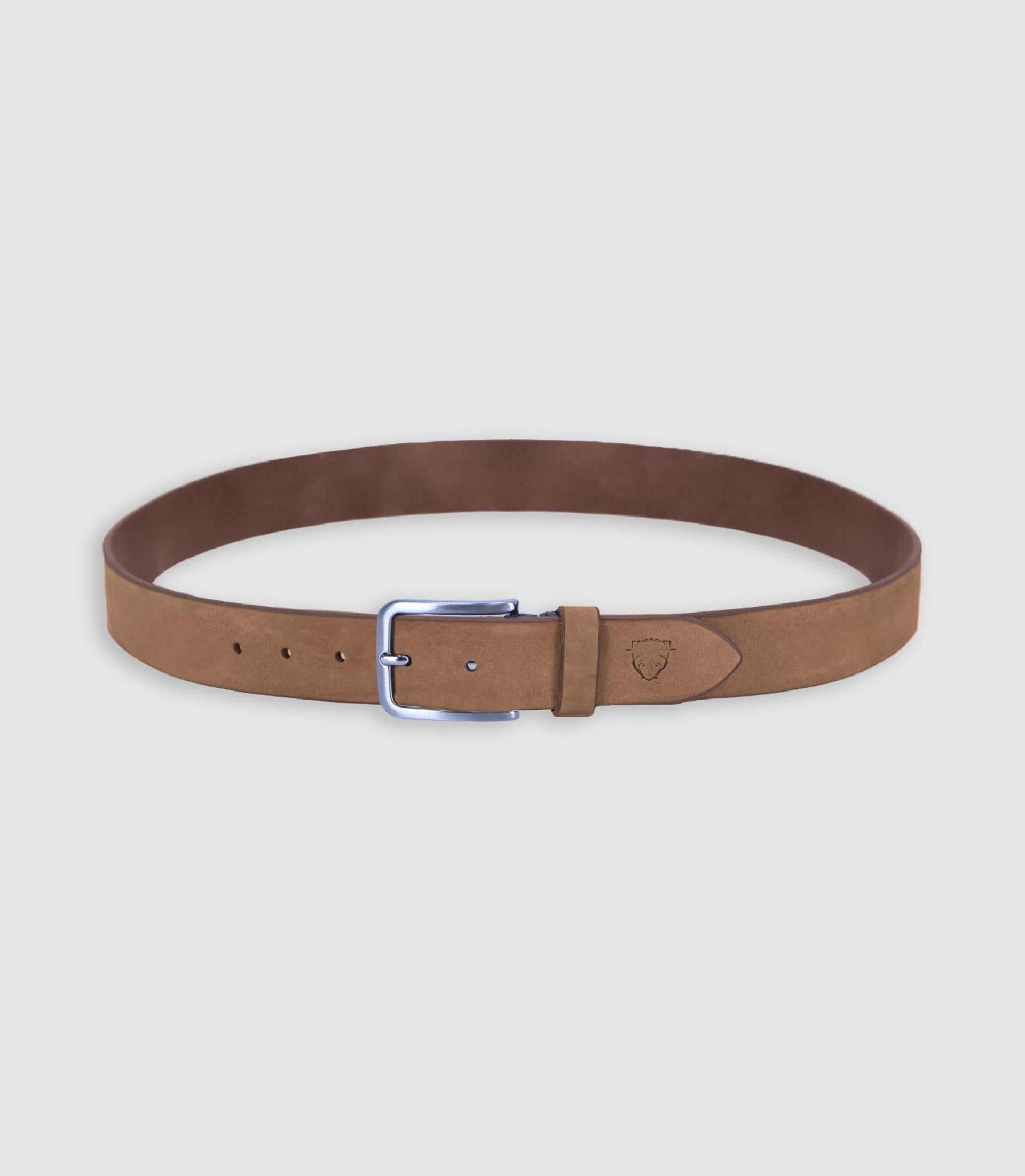 Ceinture en cuir patiné et ajustable beige - IZAC