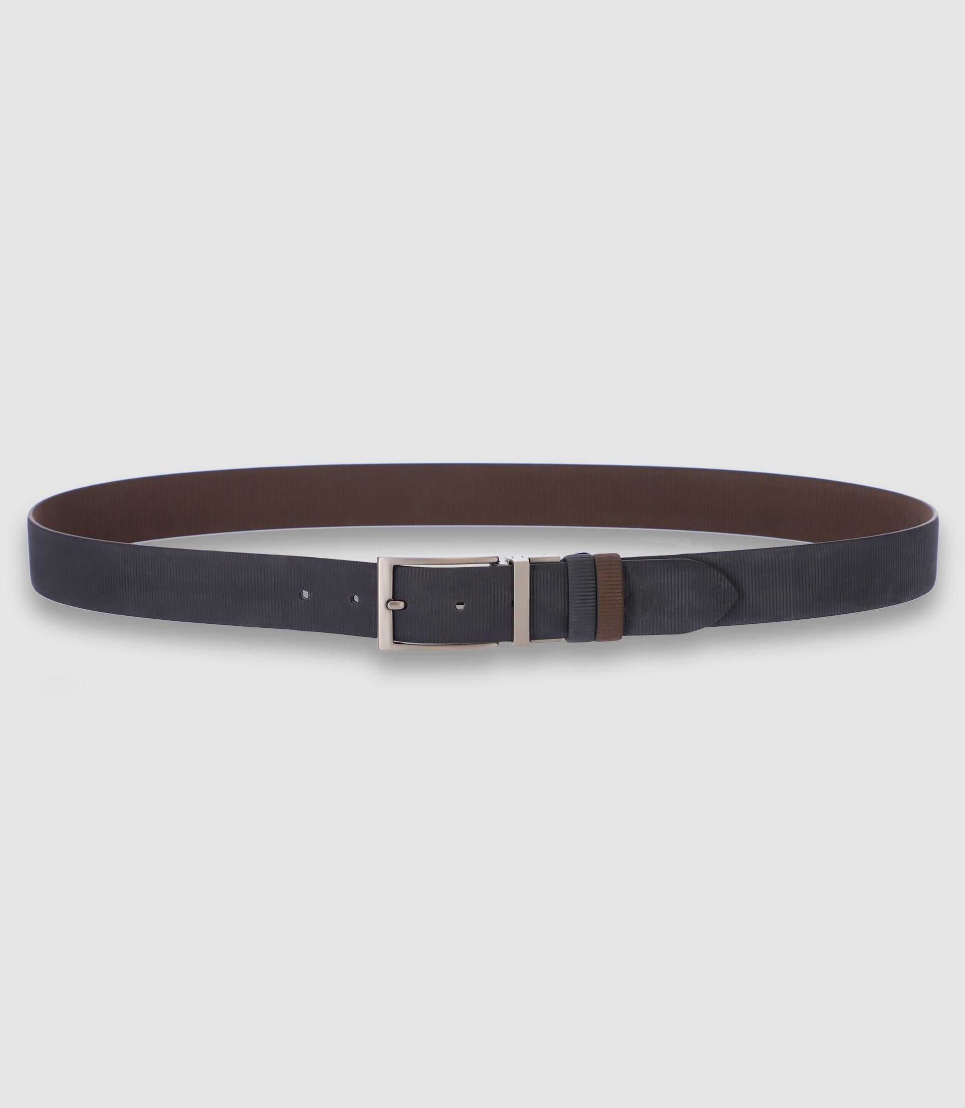 Ceinture réversible 35mm marine et marron CREPI - IZAC