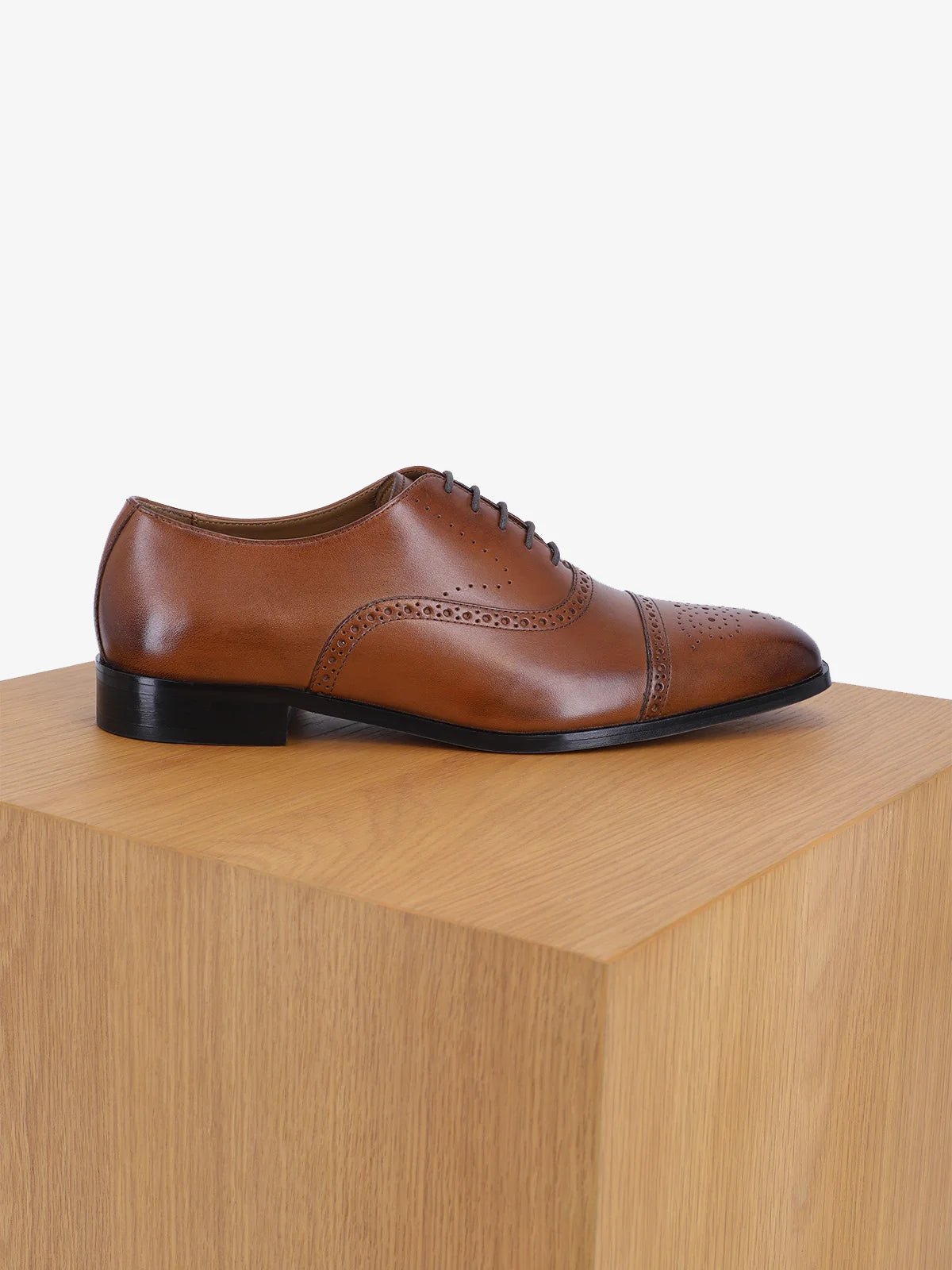 Chaussures derby en cuir marron - IZAC