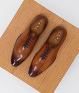 Chaussures richelieu en cuir marron - IZAC