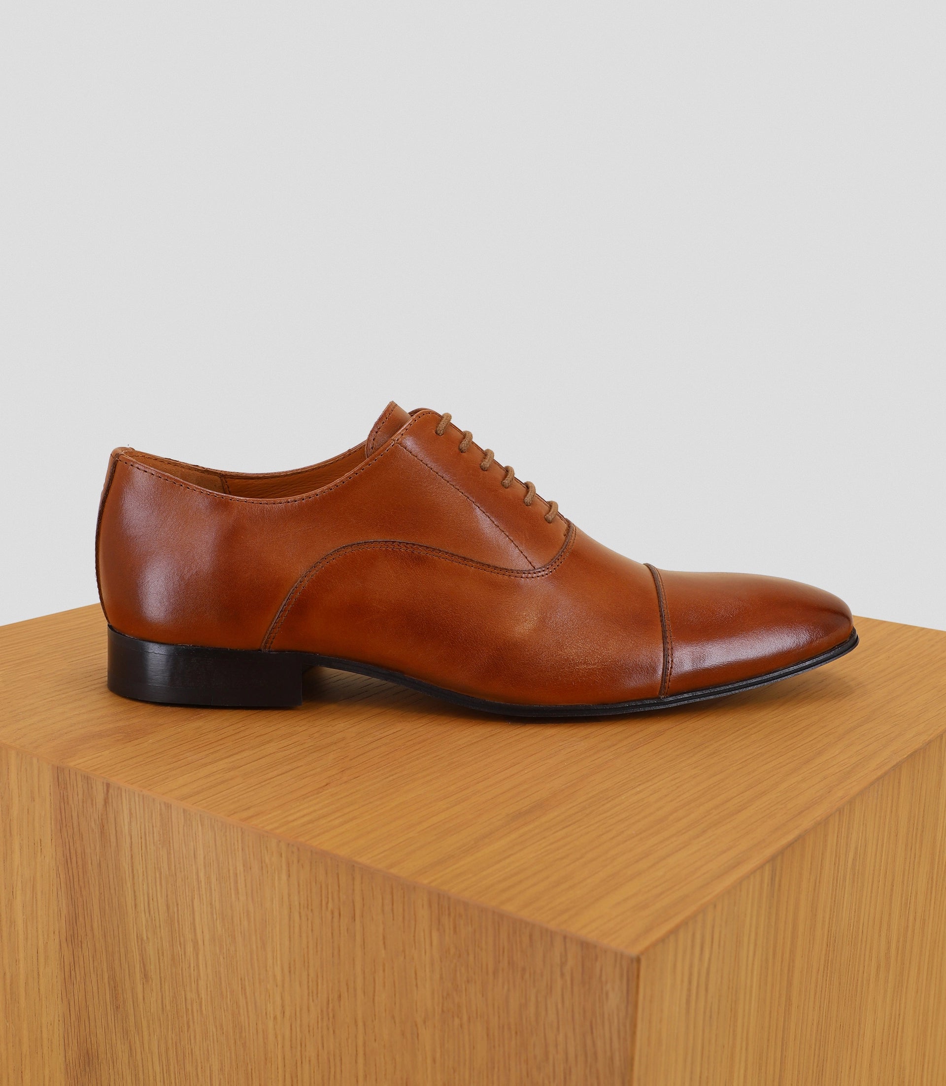 Chaussures richelieu en cuir marron - IZAC