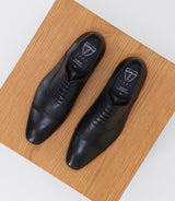 Chaussures richelieu en cuir noir - IZAC