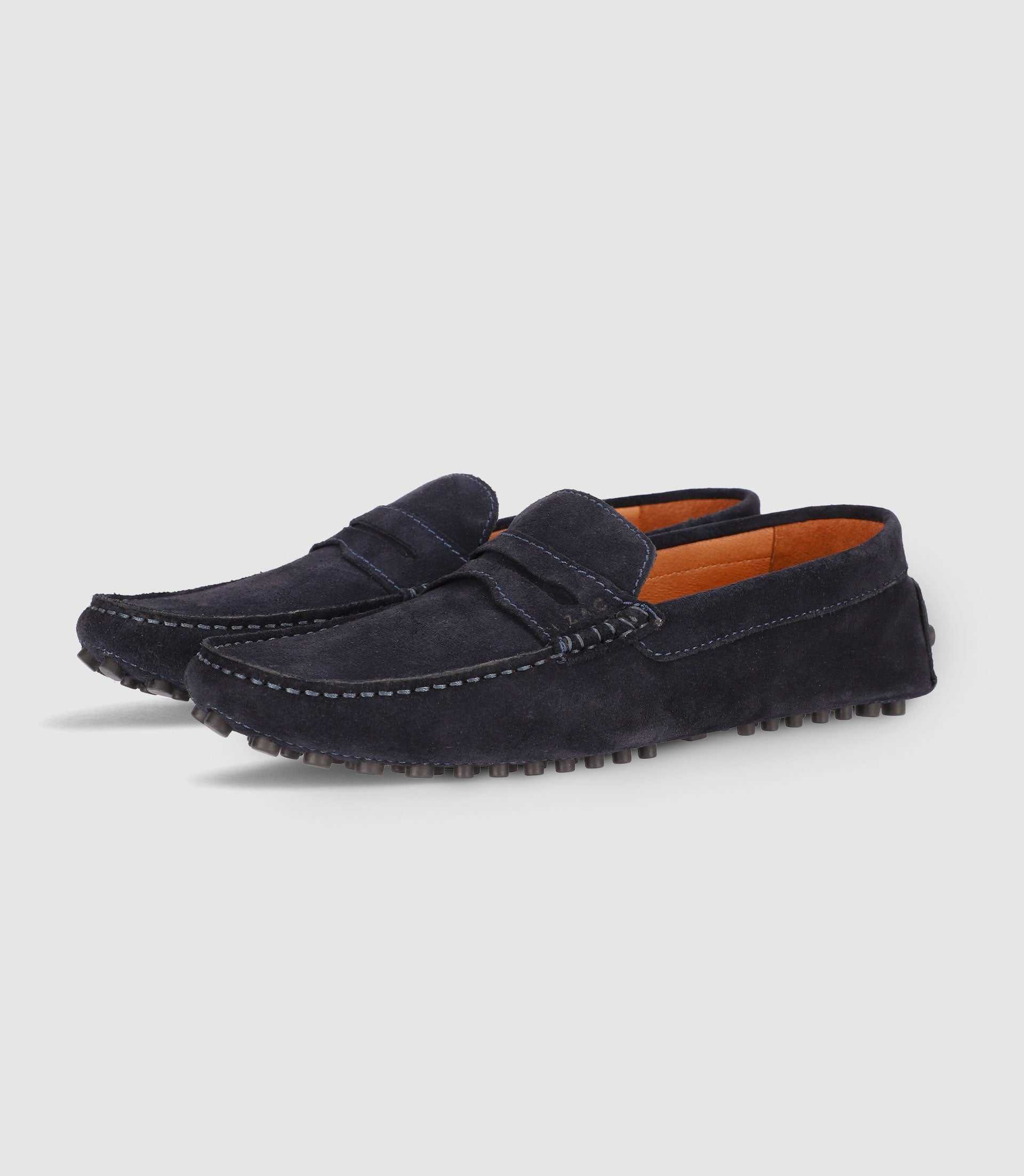 Mocassin en croute velours MARINE - IZAC