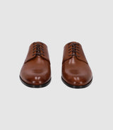 Chaussures derby en cuir marron