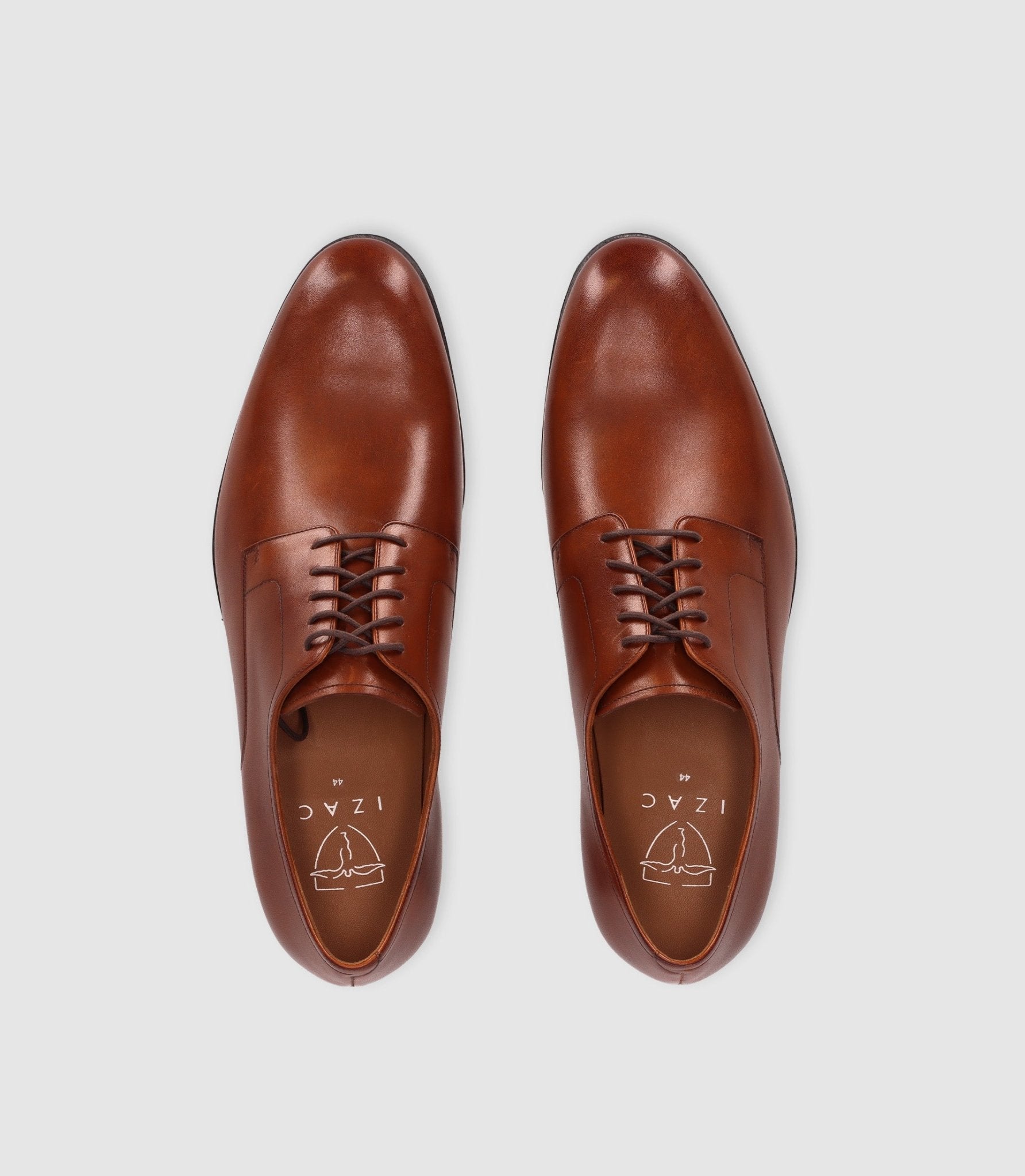 Chaussures derby en cuir marron - IZAC