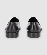 Chaussures mocassins en cuir lisse noires