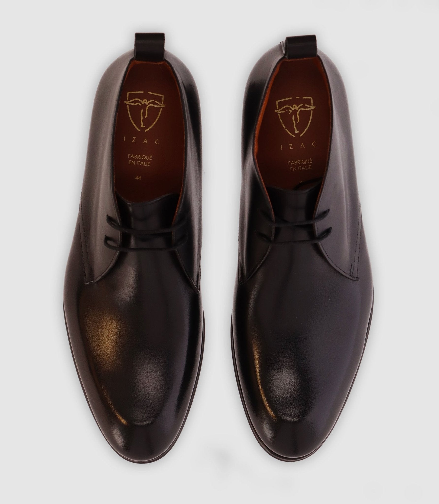 Chaussures montantes en cuir noires - IZAC
