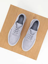 Chaussures baskets montantes en cuir gris - IZAC