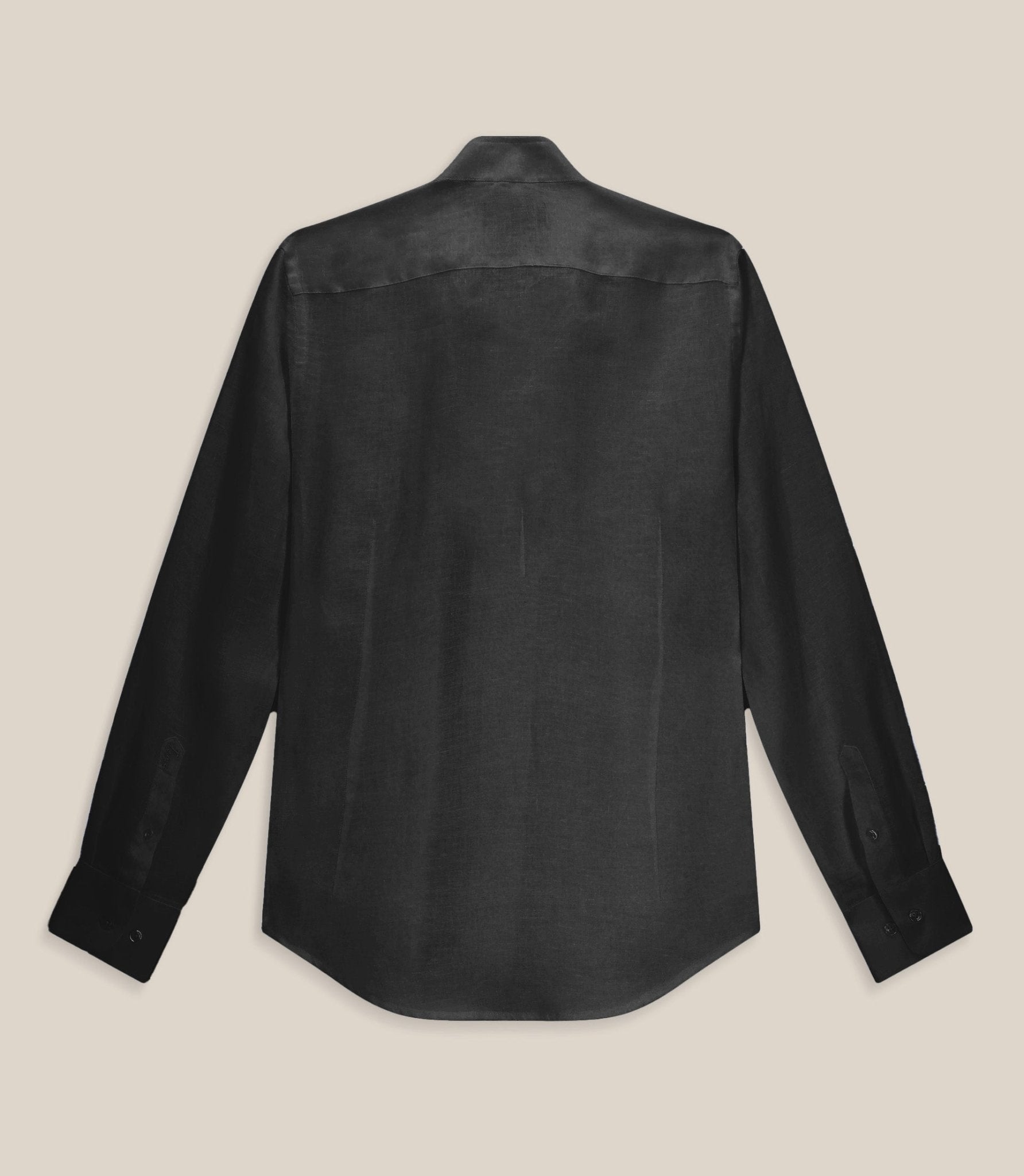Chemise 100% lin noire - IZAC