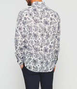 Chemise casual blanche et marine "Kinou" - IZAC