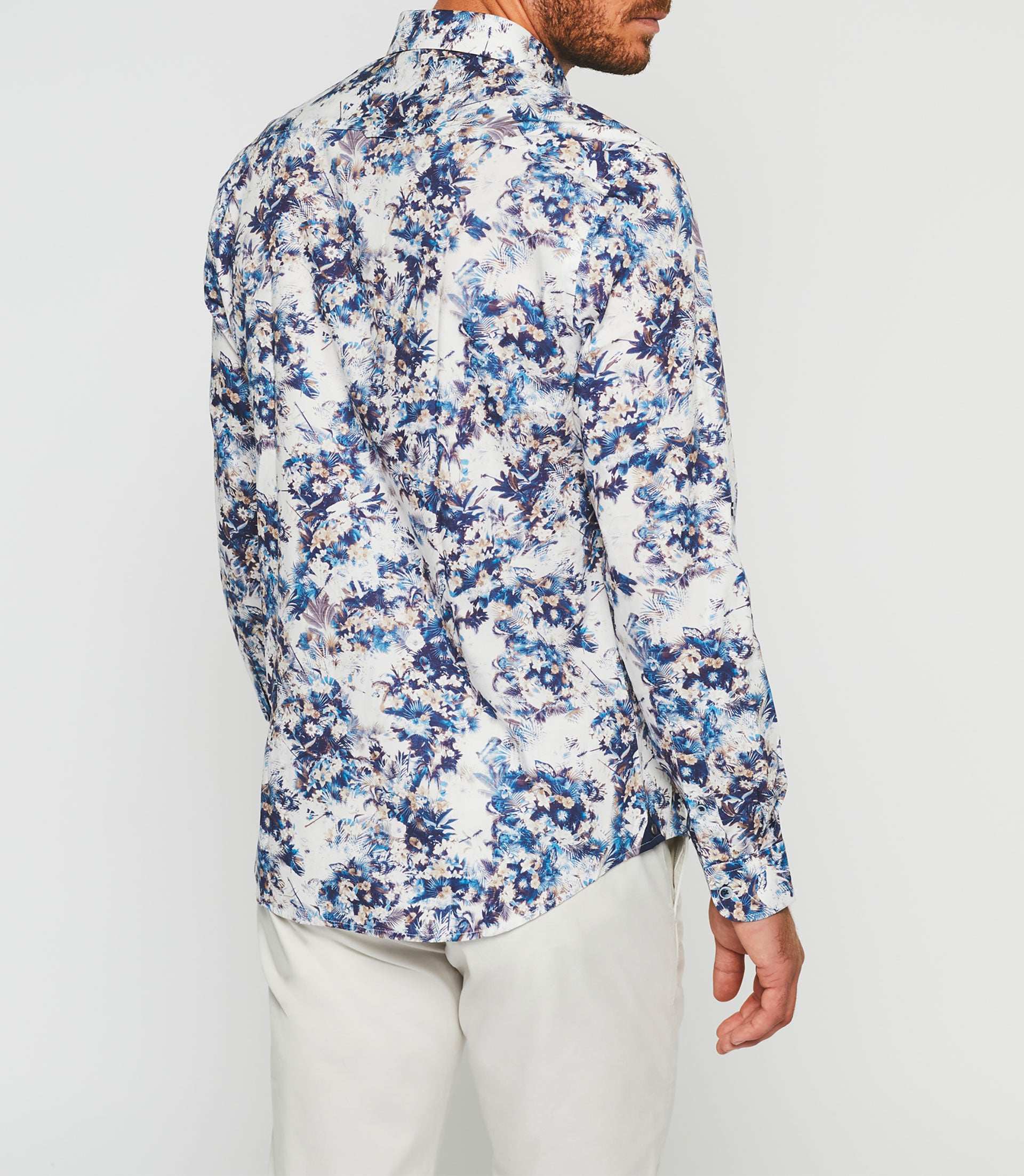 Chemise imprimée blanche et marine "Koala" - IZAC