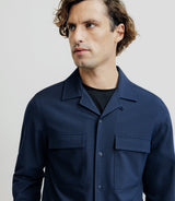 Surchemise avec col boutonné bleu marine - IZAC