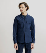Surchemise avec col boutonné bleu marine - IZAC