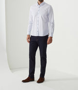 Chemise casual blanche et camel AISSAMOUT - IZAC