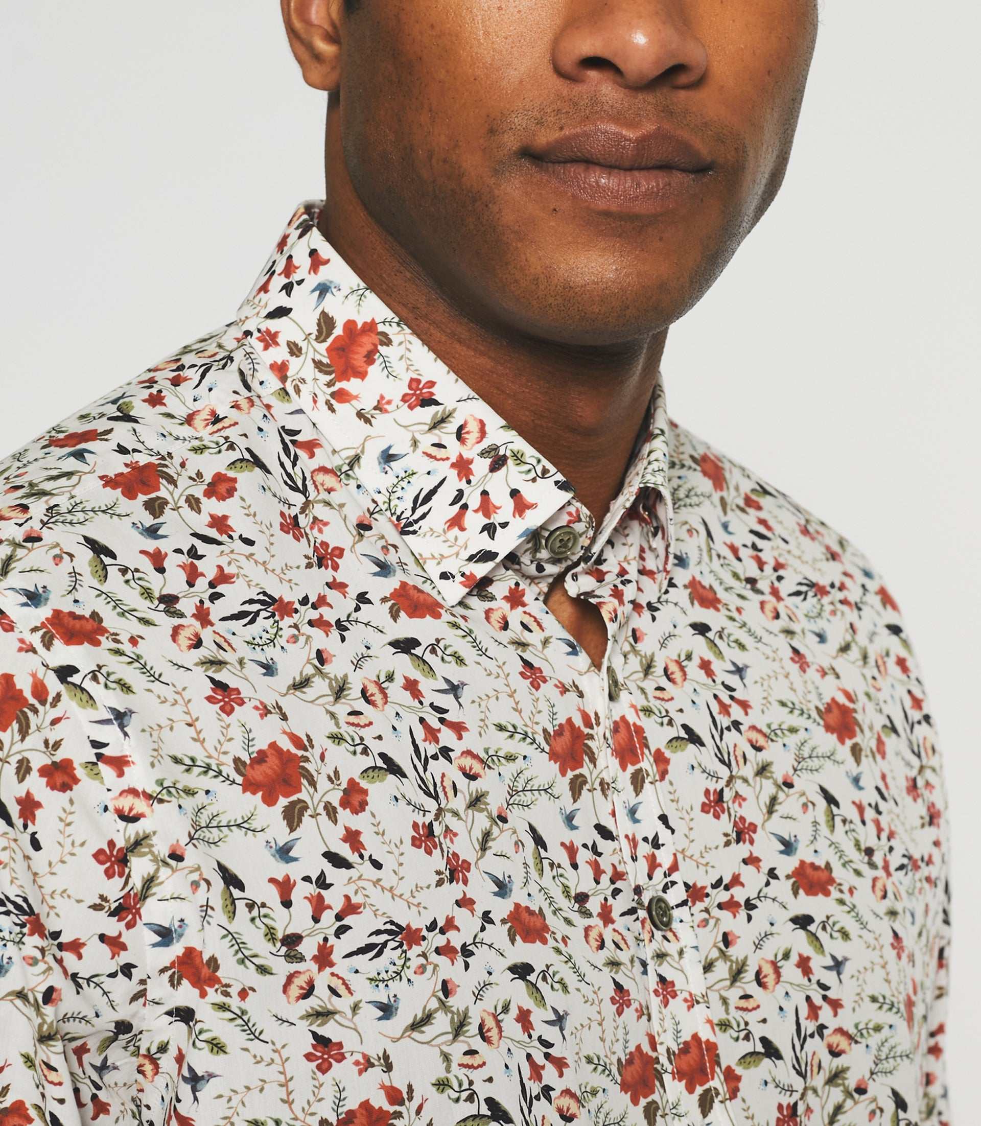 Chemise casual à imprimé blanche JILL - IZAC