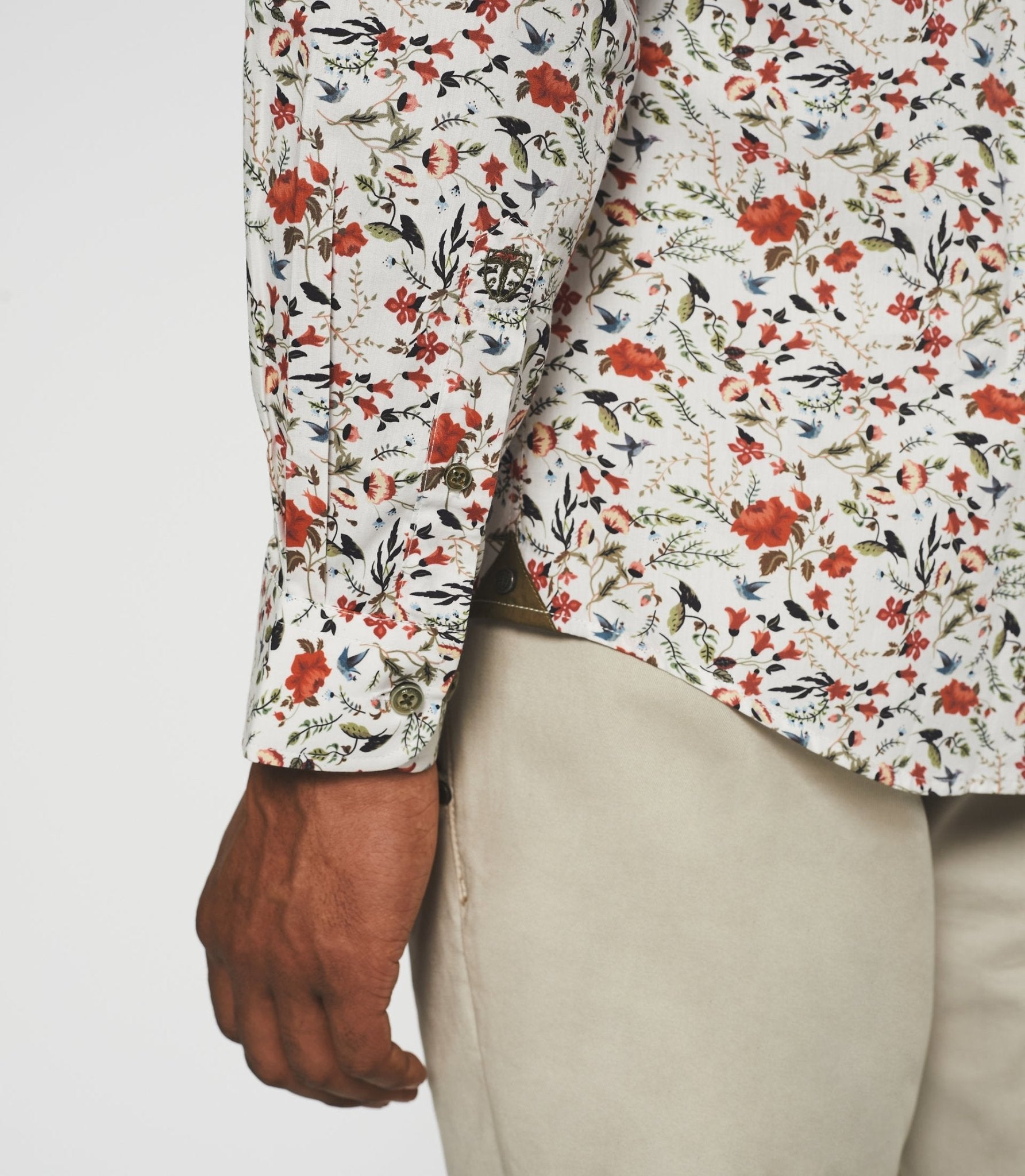 Chemise casual à imprimé blanche JILL - IZAC