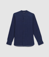 Chemise col mao bleu JEREMI - IZAC
