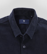 Chemise en velours marine - IZAC