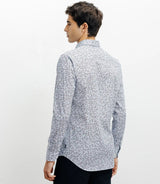 Chemise casual imprimée fleurs ciel - IZAC