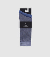 Pack de 2 chaussettes unies bleu - IZAC