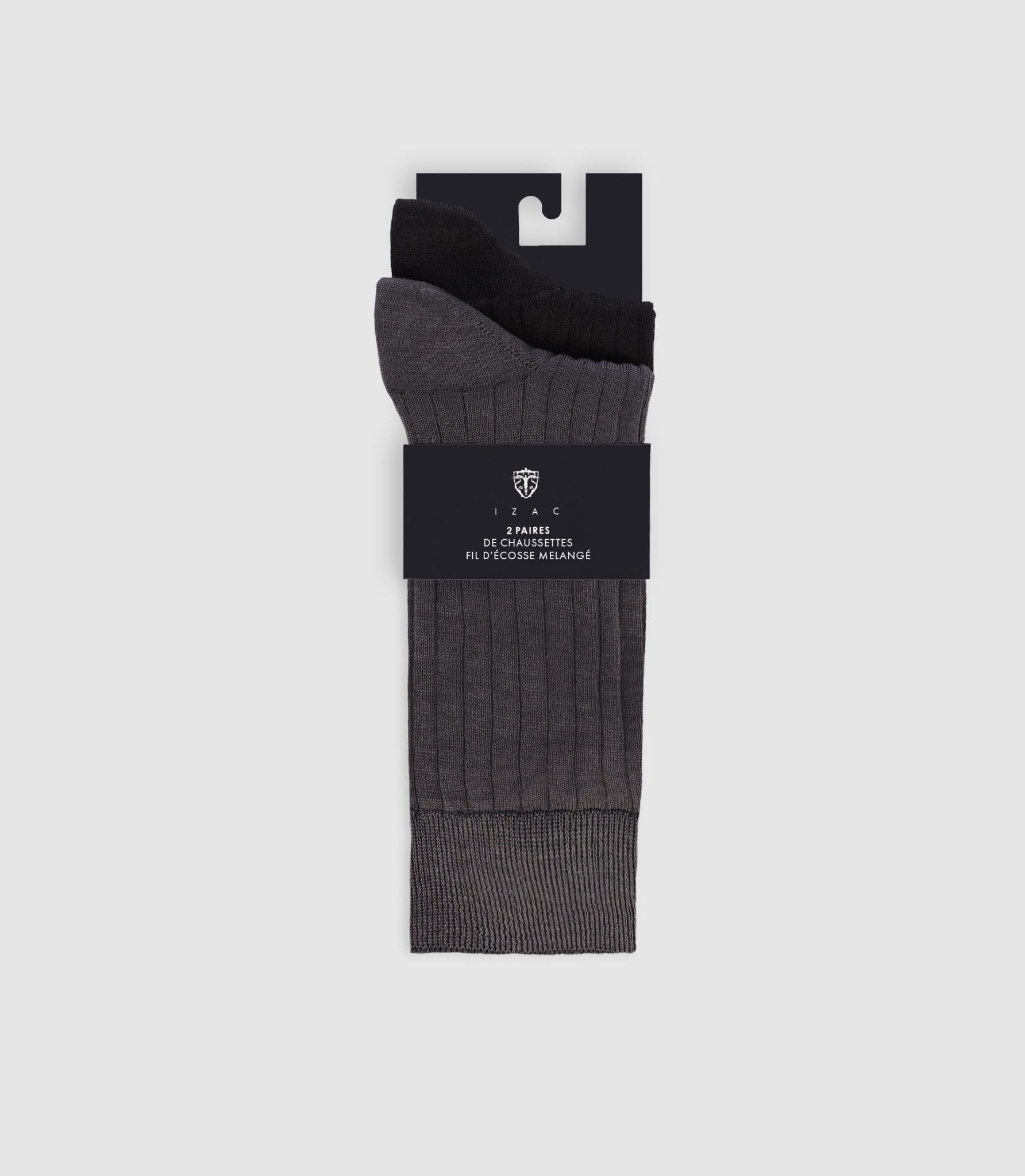 Pack de chaussettes unies grises - IZAC