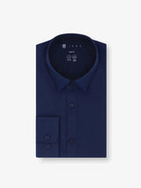 Chemise ville coton élasthanne marine - IZAC