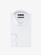 Chemise ville satin de coton blanche - IZAC