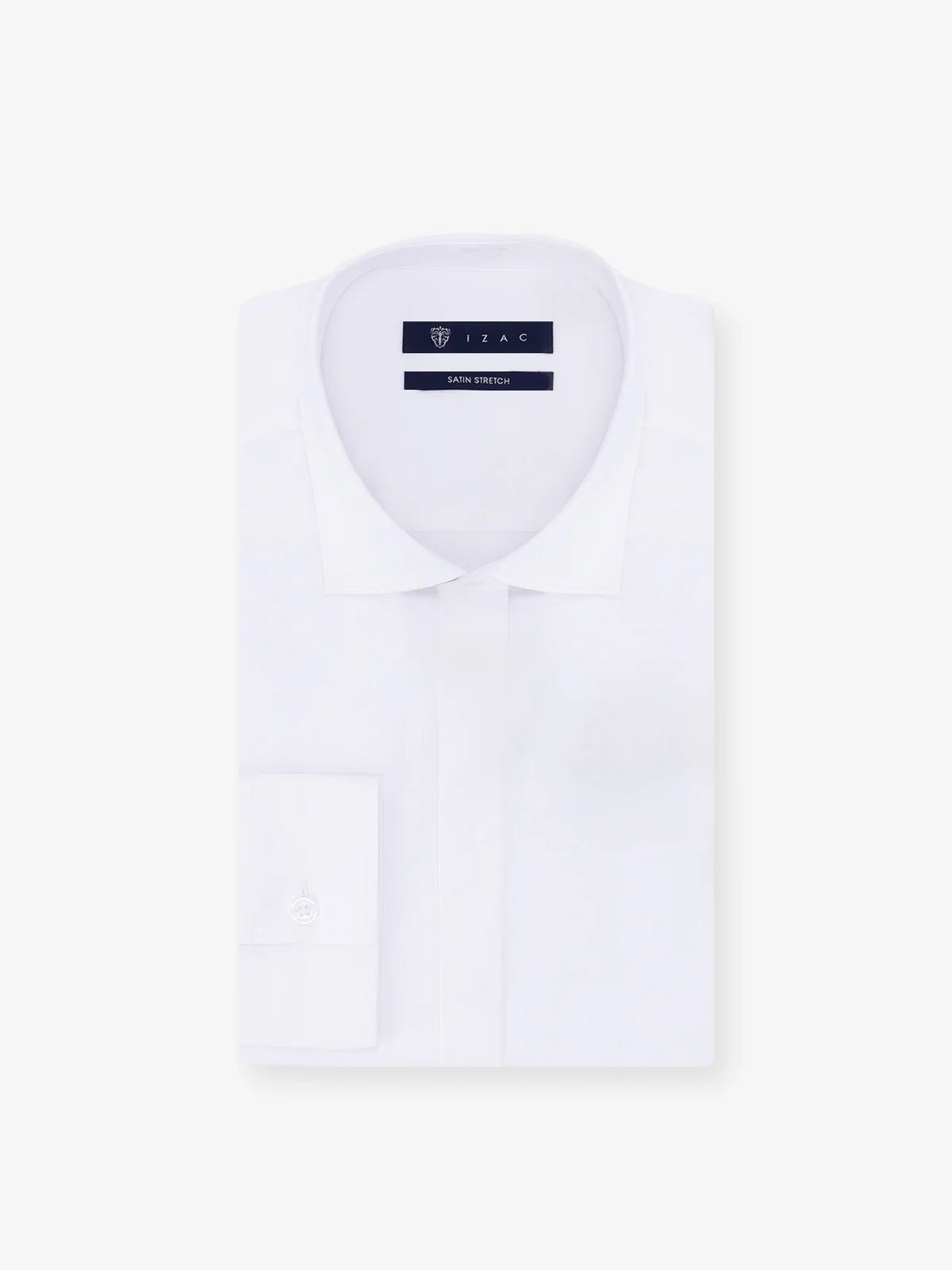 Chemise ville satin de coton blanc - IZAC