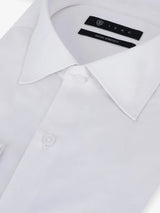 Chemise ajustée en satin de coton blanche - IZAC