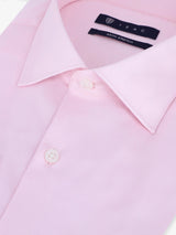 Chemise ajustée en satin de coton rose - IZAC