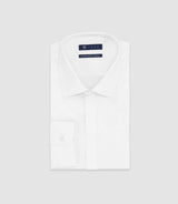 Chemise slim en satin de coton BLANC - IZAC