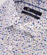 Chemise avec fleurs bleue - IZAC