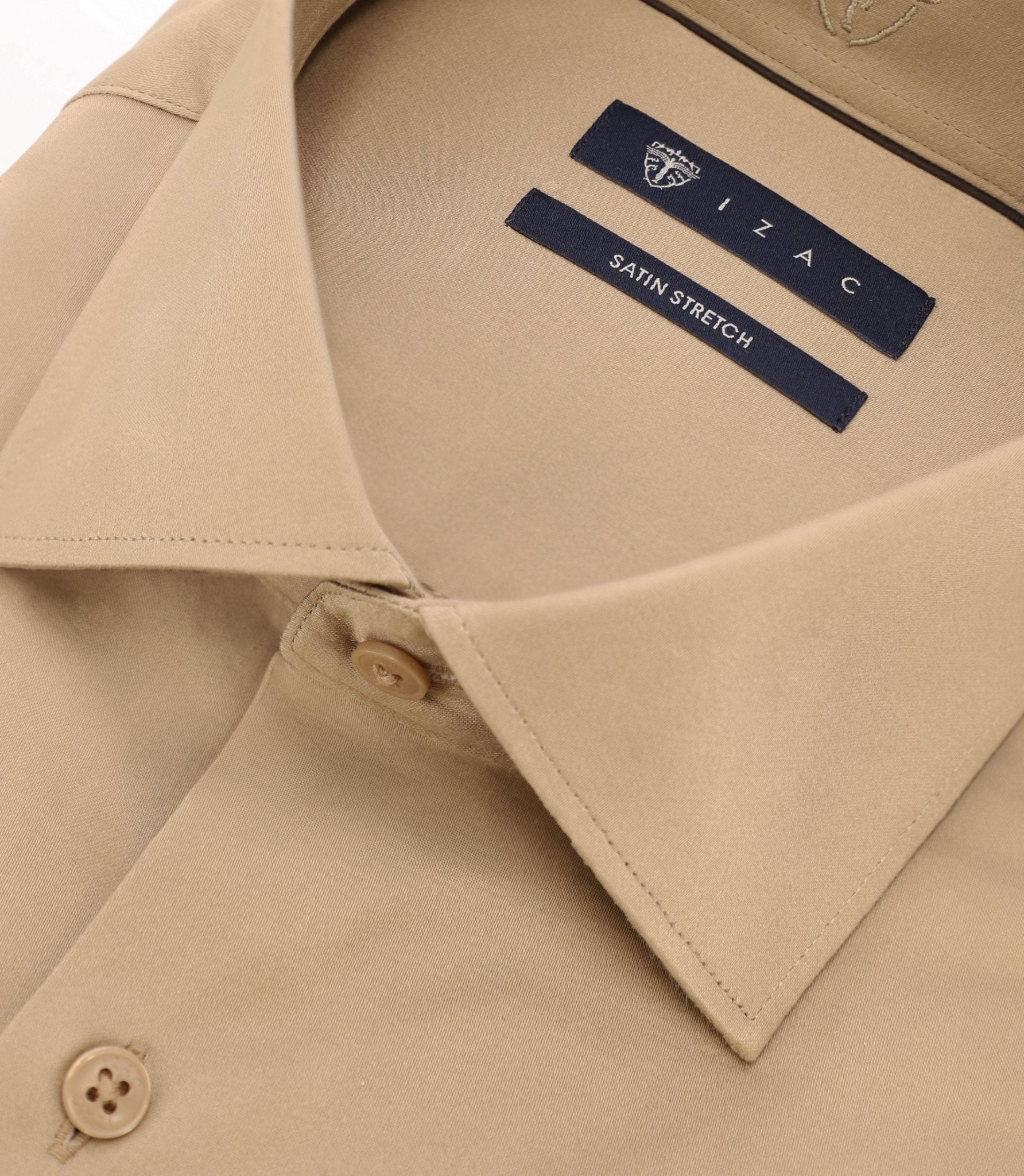 Chemise ville ajustée camel - IZAC