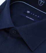 Chemise ville ajustée marine - IZAC