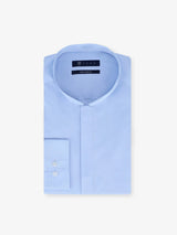 Chemise ville satin de coton ciel - IZAC