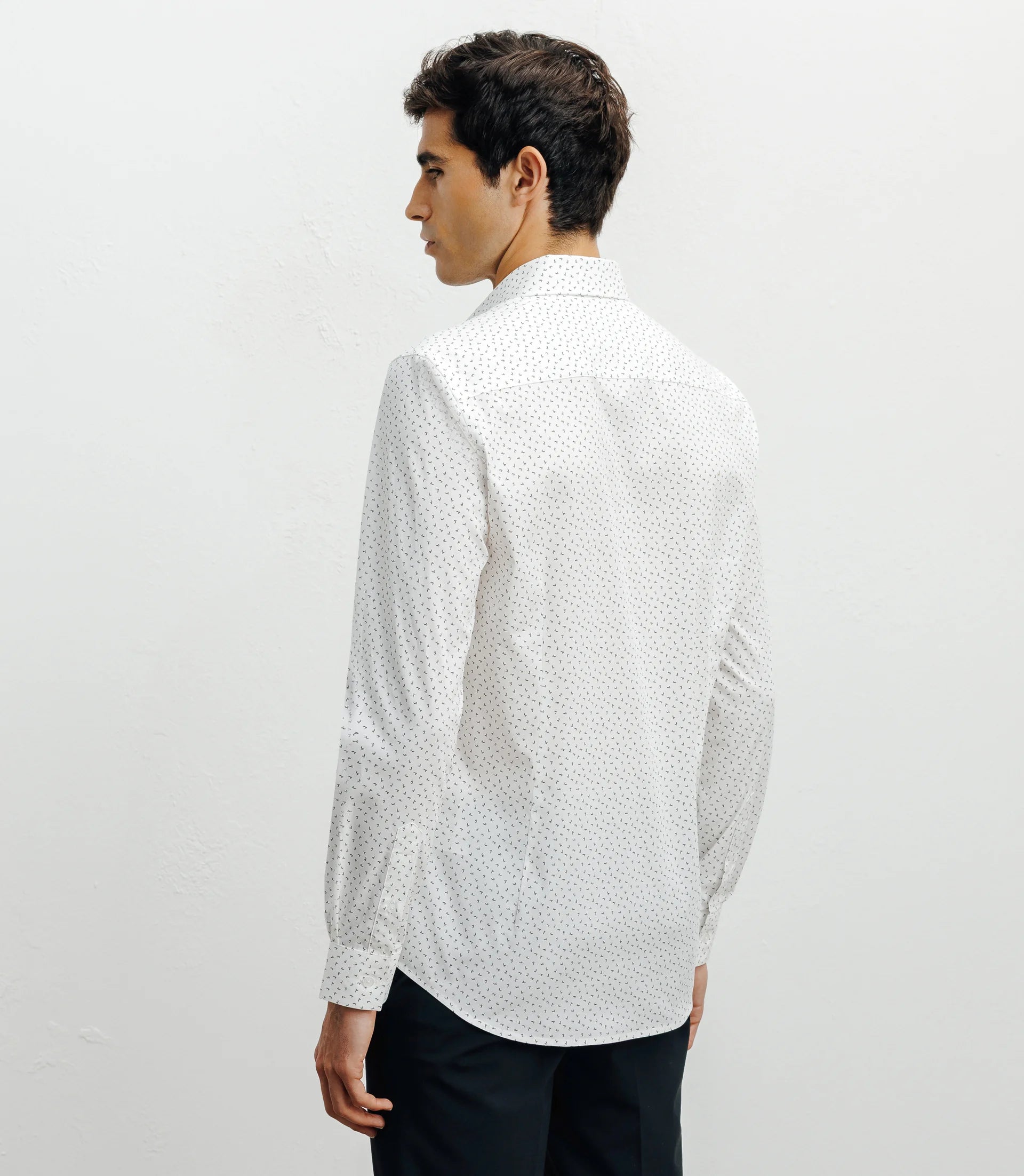 Chemise ville imprimée blanc - IZAC