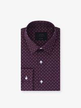 Chemise ville imprimée bordeau - IZAC