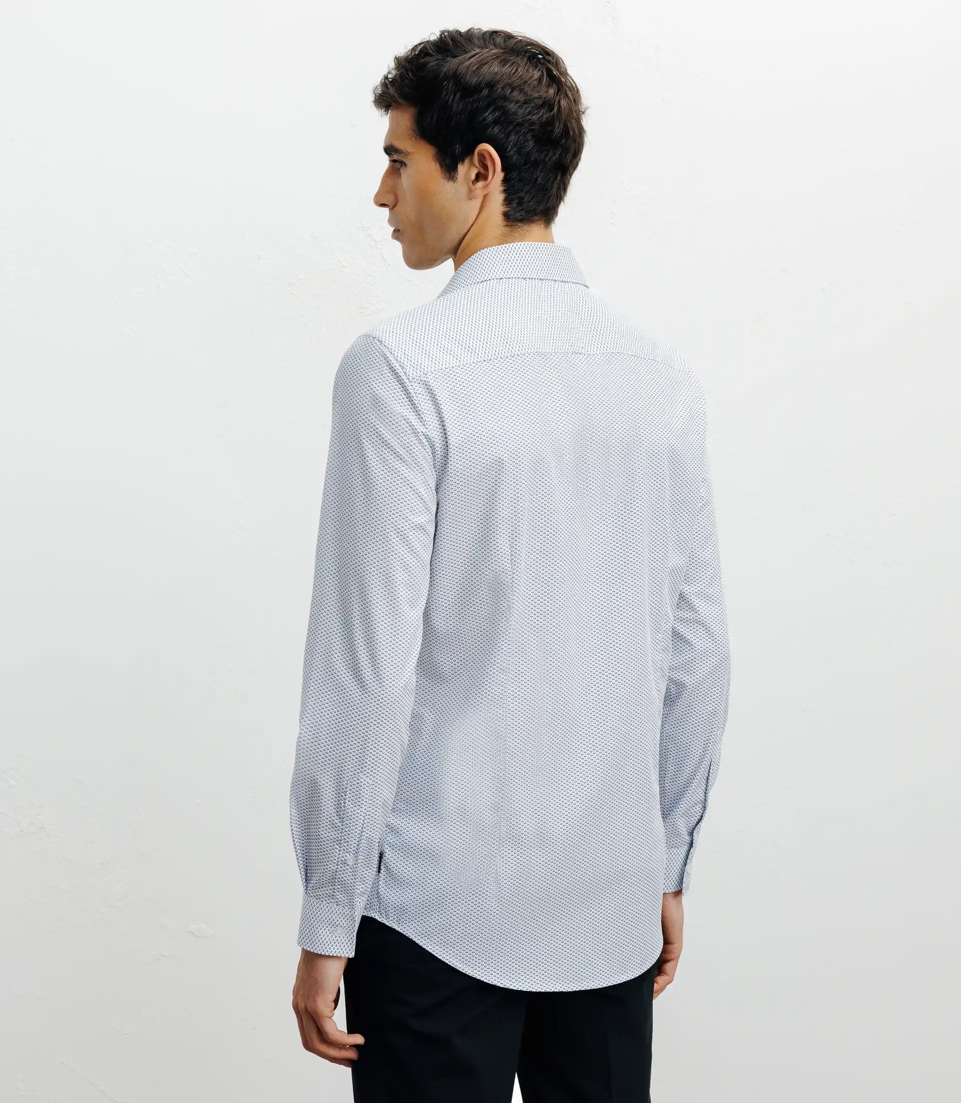 Chemise ville imprimée bleue - IZAC
