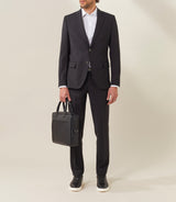 Costume 2 boutons laine noir "Bartolo" - IZAC
