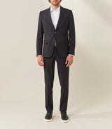 Costume 2 boutons laine noir "Bartolo" - IZAC