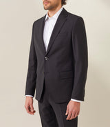 Costume 2 boutons laine noir "Bartolo" - IZAC